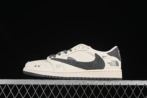 All categories Air Jordan Jordan series basketball shoes Air Jordan 1 Low high-end custom low-top sneakers Travis Scott x Fragment Design x Air Jordan 1 Low OG SP AJ1 Joe 1 North Face joint beige wave low-top cultural casual sneakers XS2024-013